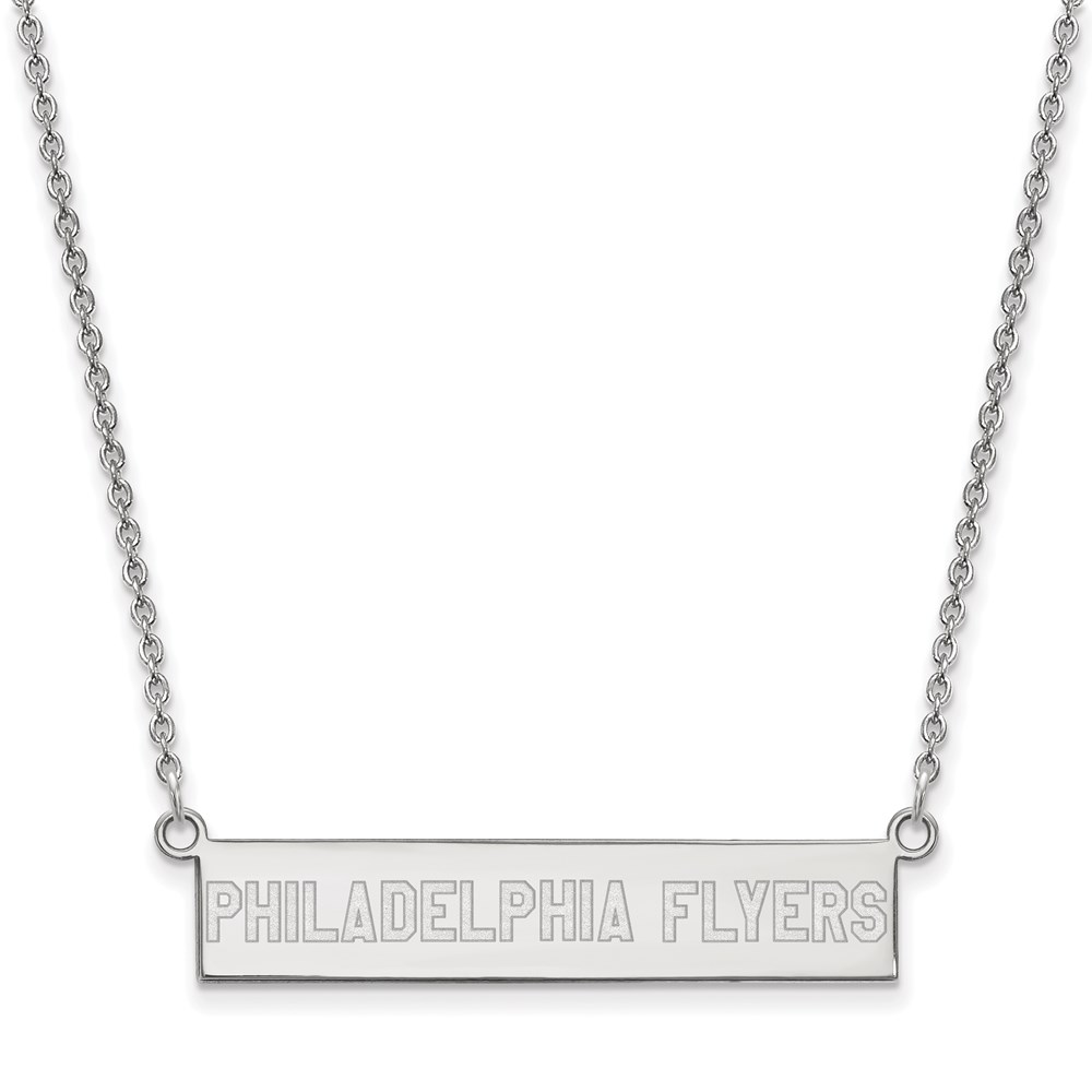 Sterling Silver NHL Flyers SM Bar Necklace, 18 In