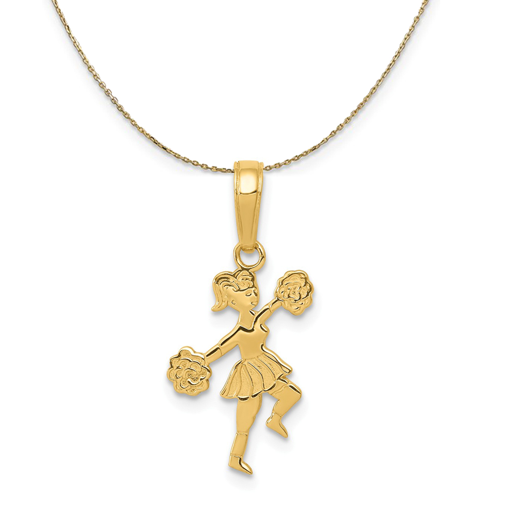 14k Yellow Gold Cheerleader Necklace