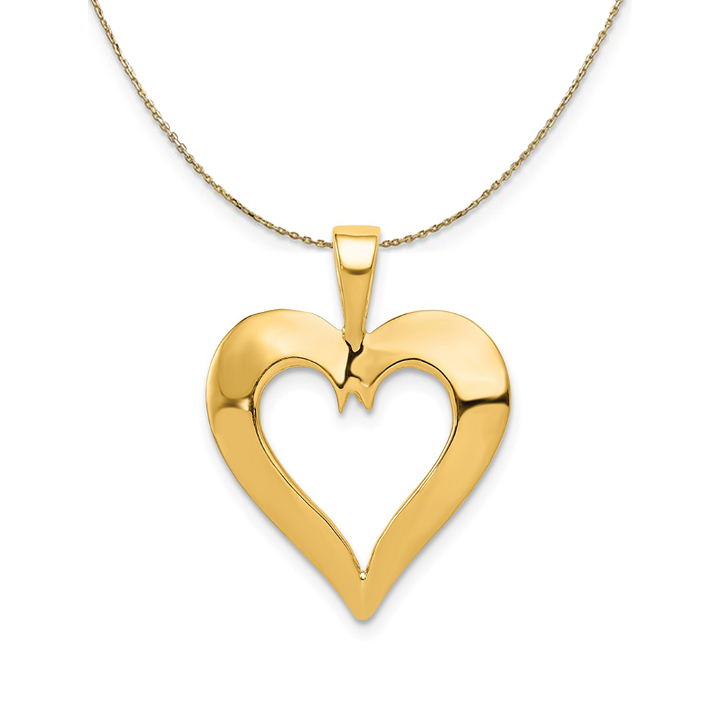14k Yellow Gold Heart Necklace