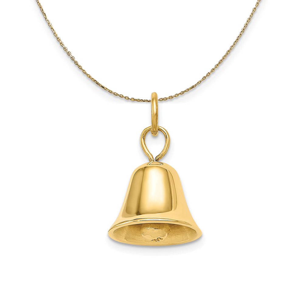 14k Yellow Gold Wedding Bell Necklace