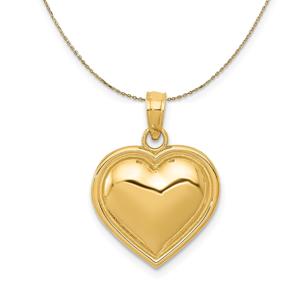 14k Yellow Gold Heart Necklace