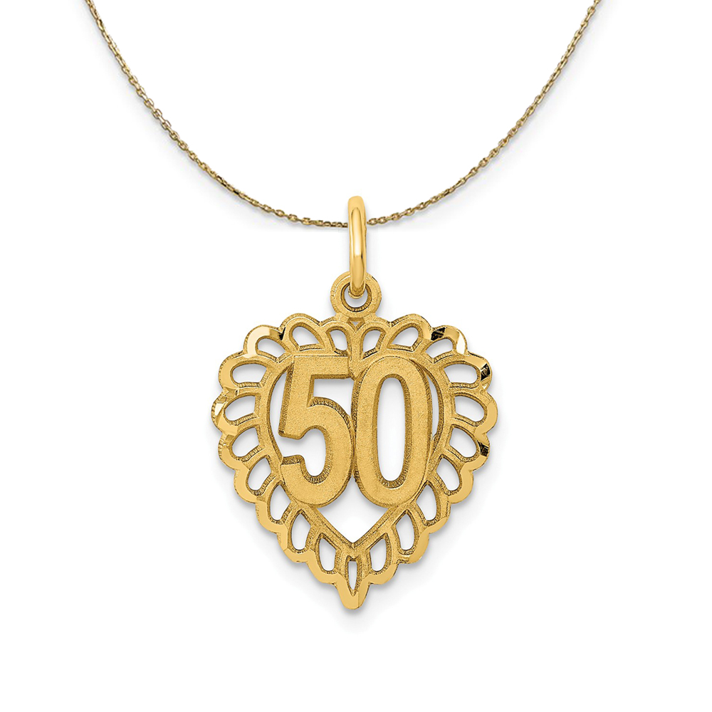 14k Yellow Gold a Heart Necklace