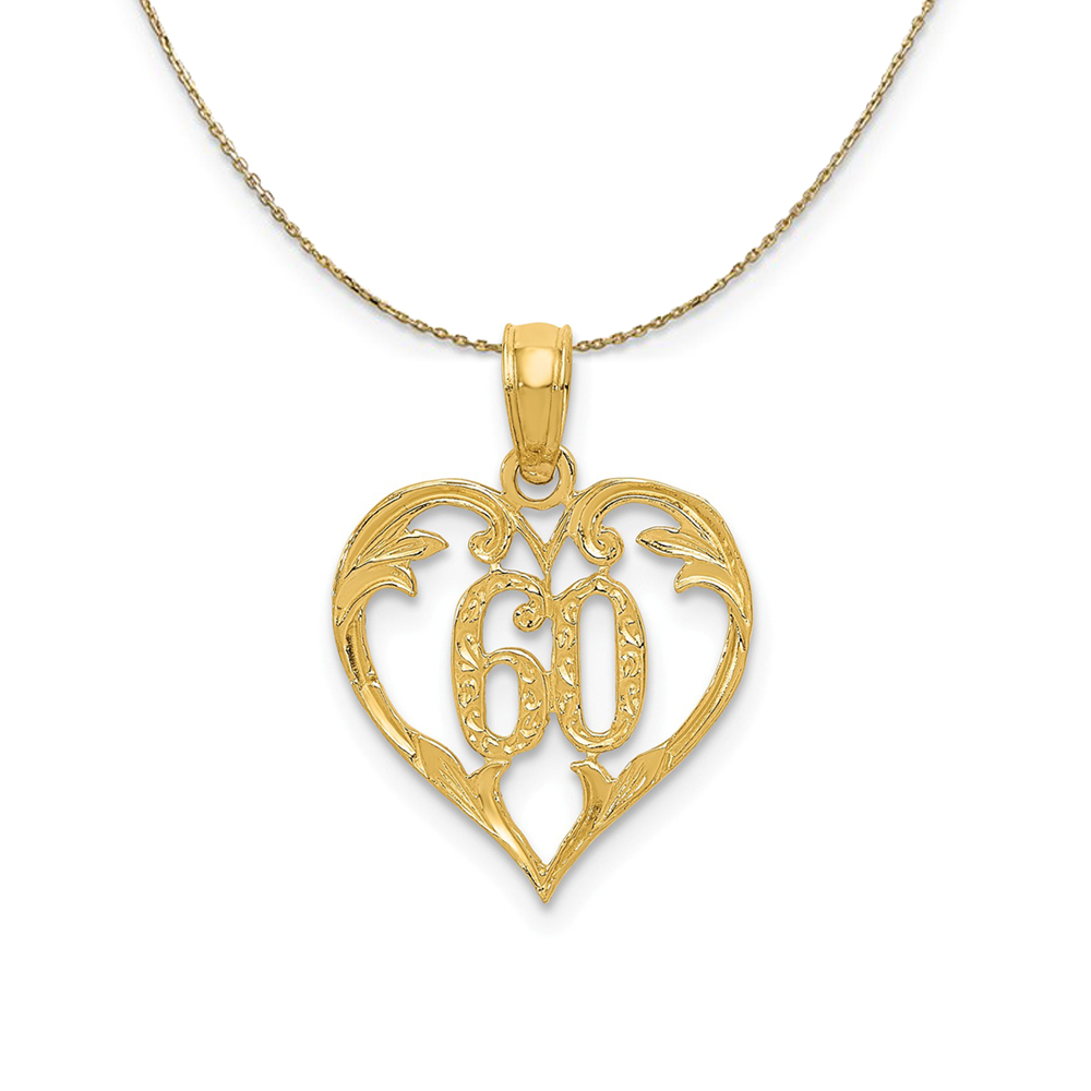 14k Yellow Gold inside Heart Necklace