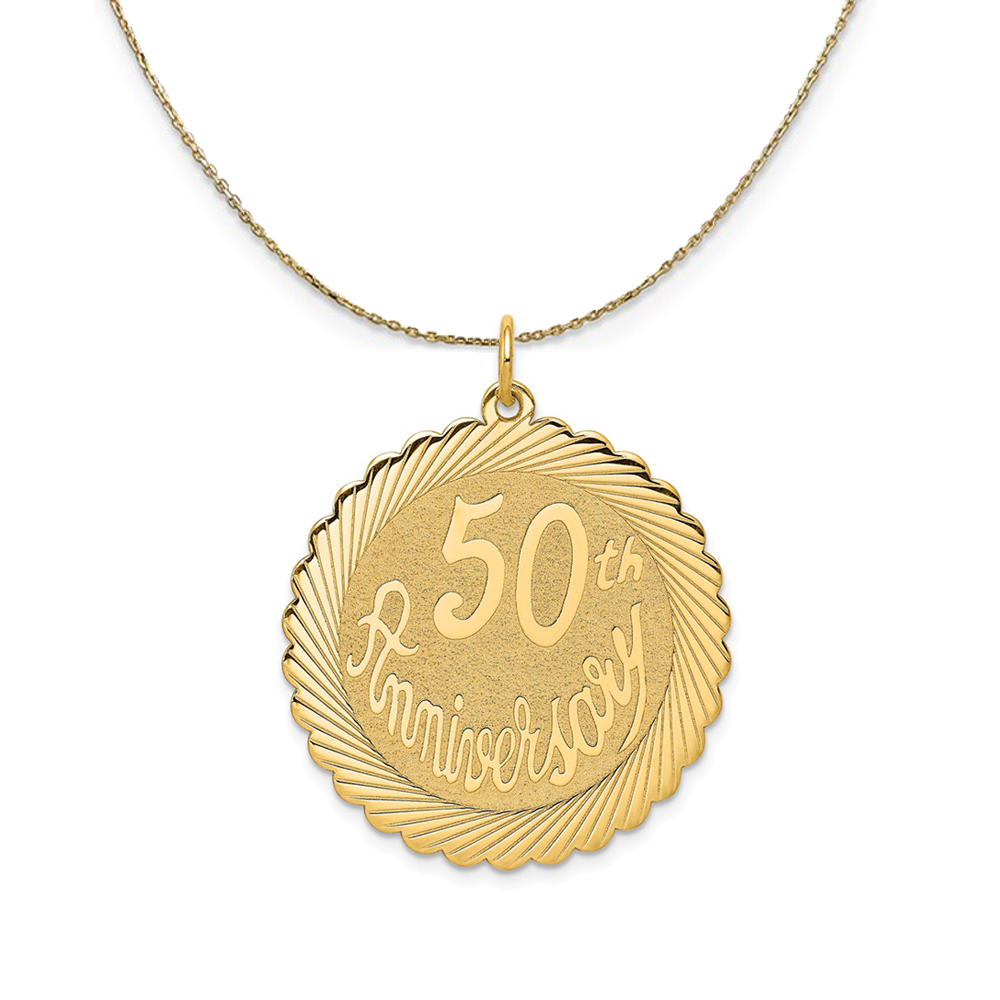 14k Yellow Gold 50th Anniversary Necklace
