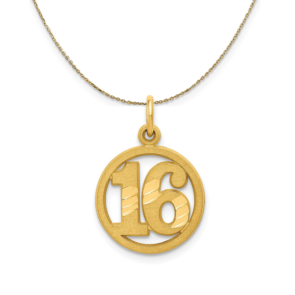 14k Yellow Gold 16 Inside Circle Necklace