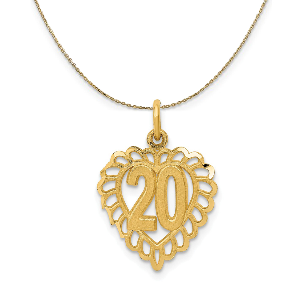14k Yellow Gold inside Heart Necklace