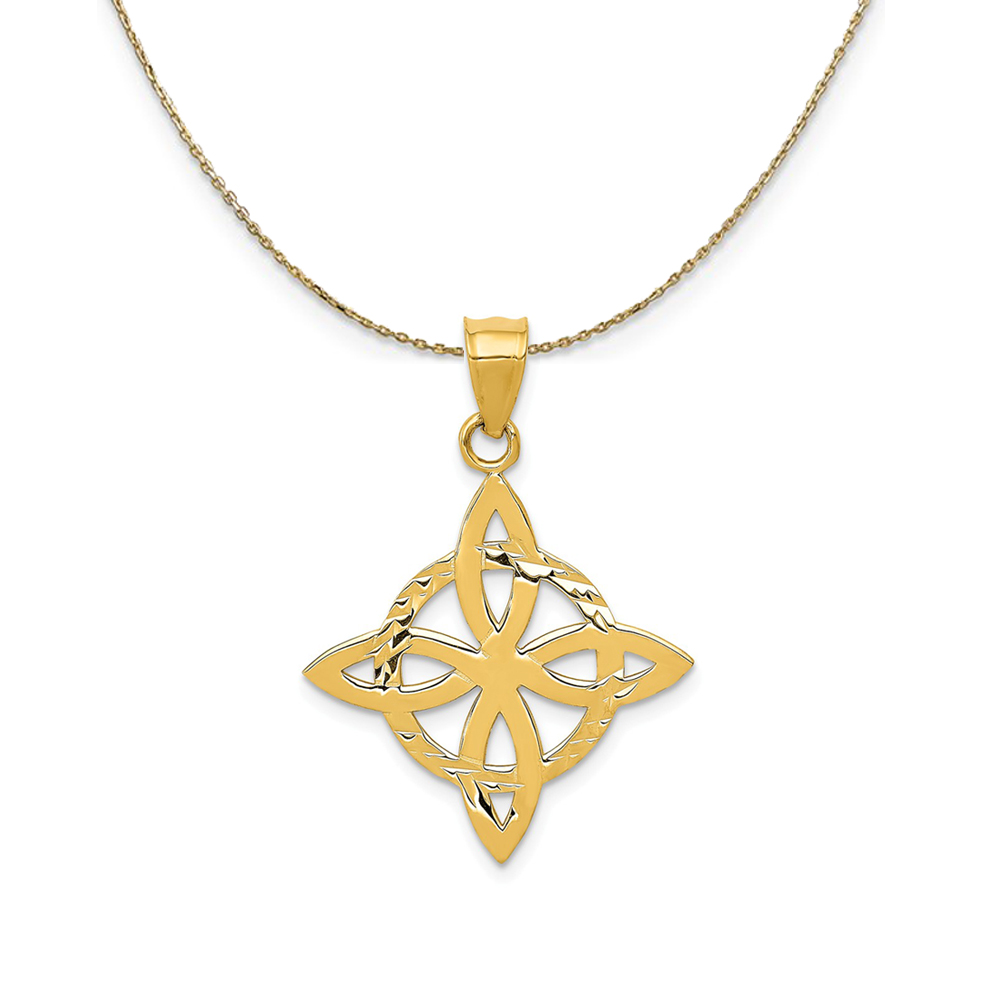 14k Yellow Gold Celtic Knot Necklace