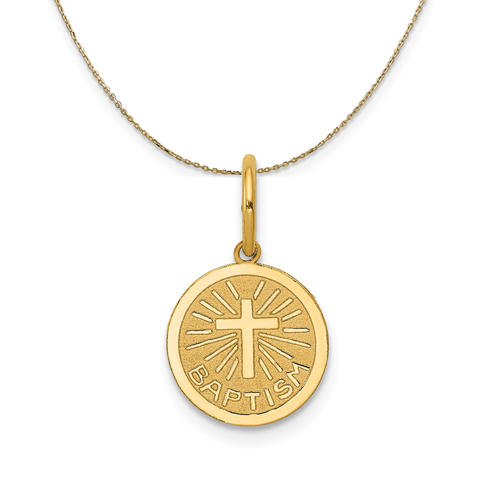 14k Yellow Gold Baptism Necklace