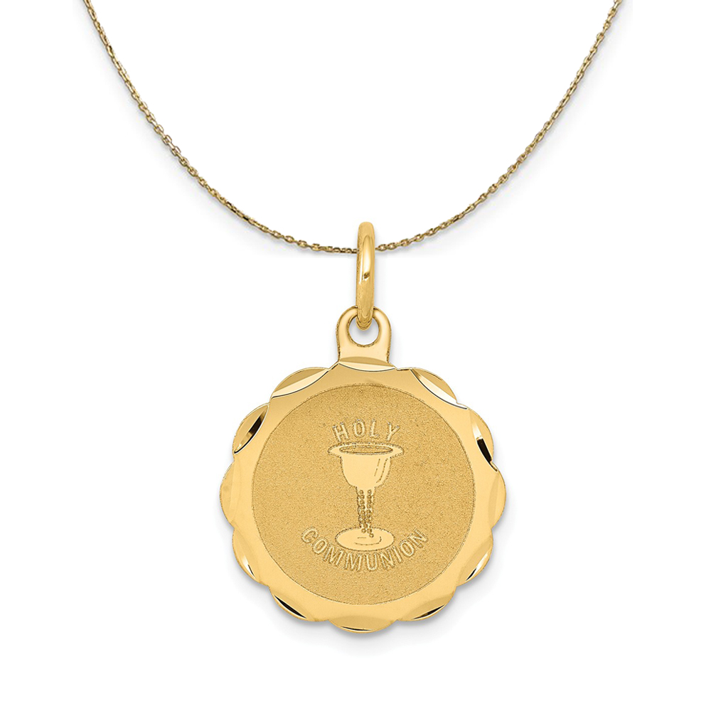 14k Yellow Gold Holy Communion (16mm) Necklace