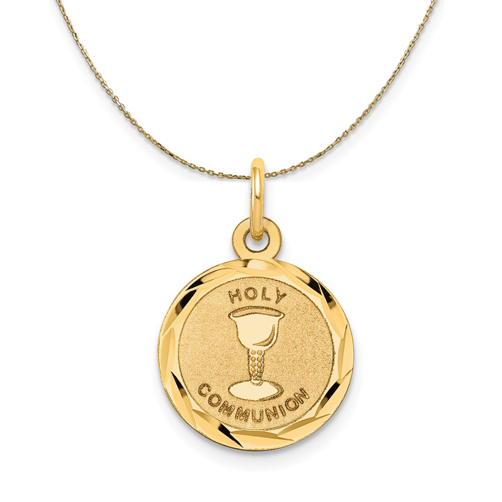 14k Yellow Gold Holy Communion (13mm) Necklace