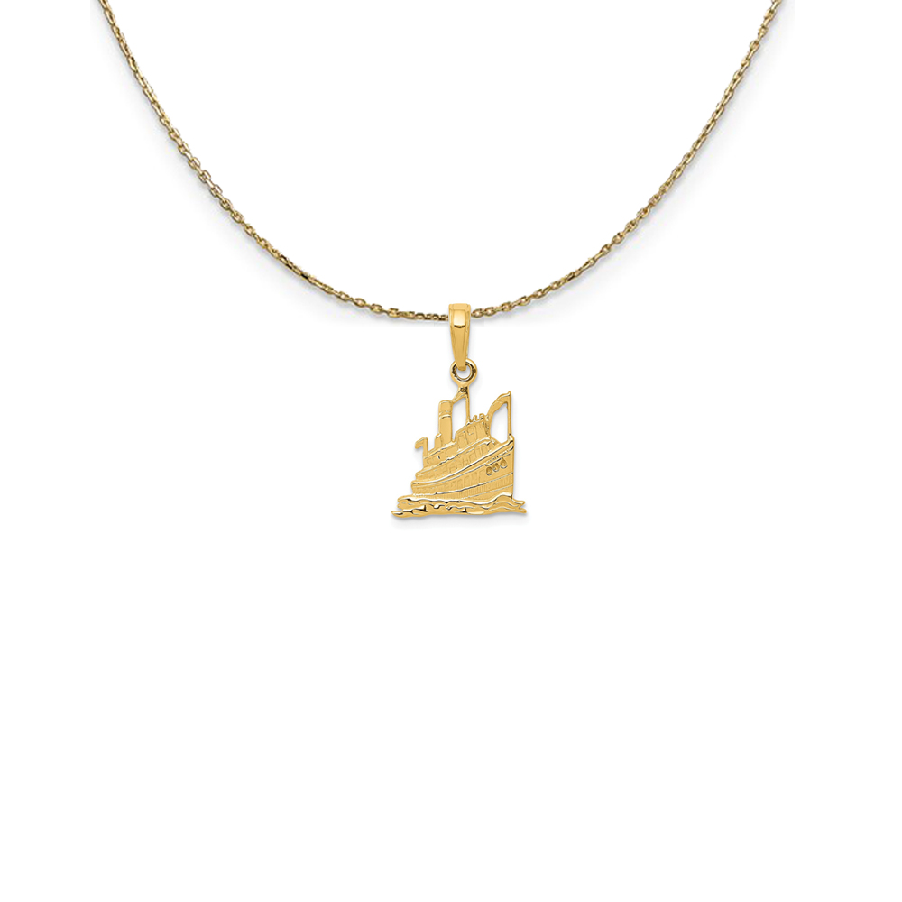 14k Yellow Gold Cruise Ship Necklace