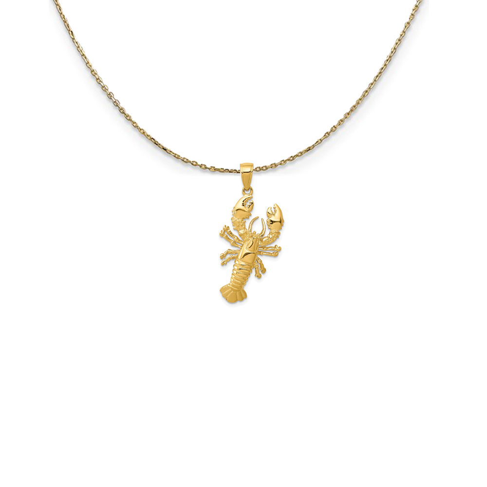 14k Yellow Gold Lobster Necklace