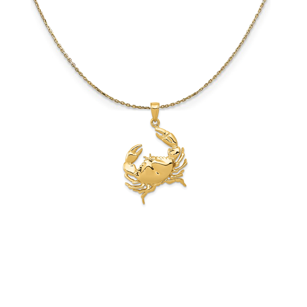 14k Yellow Gold Stone Crab Necklace