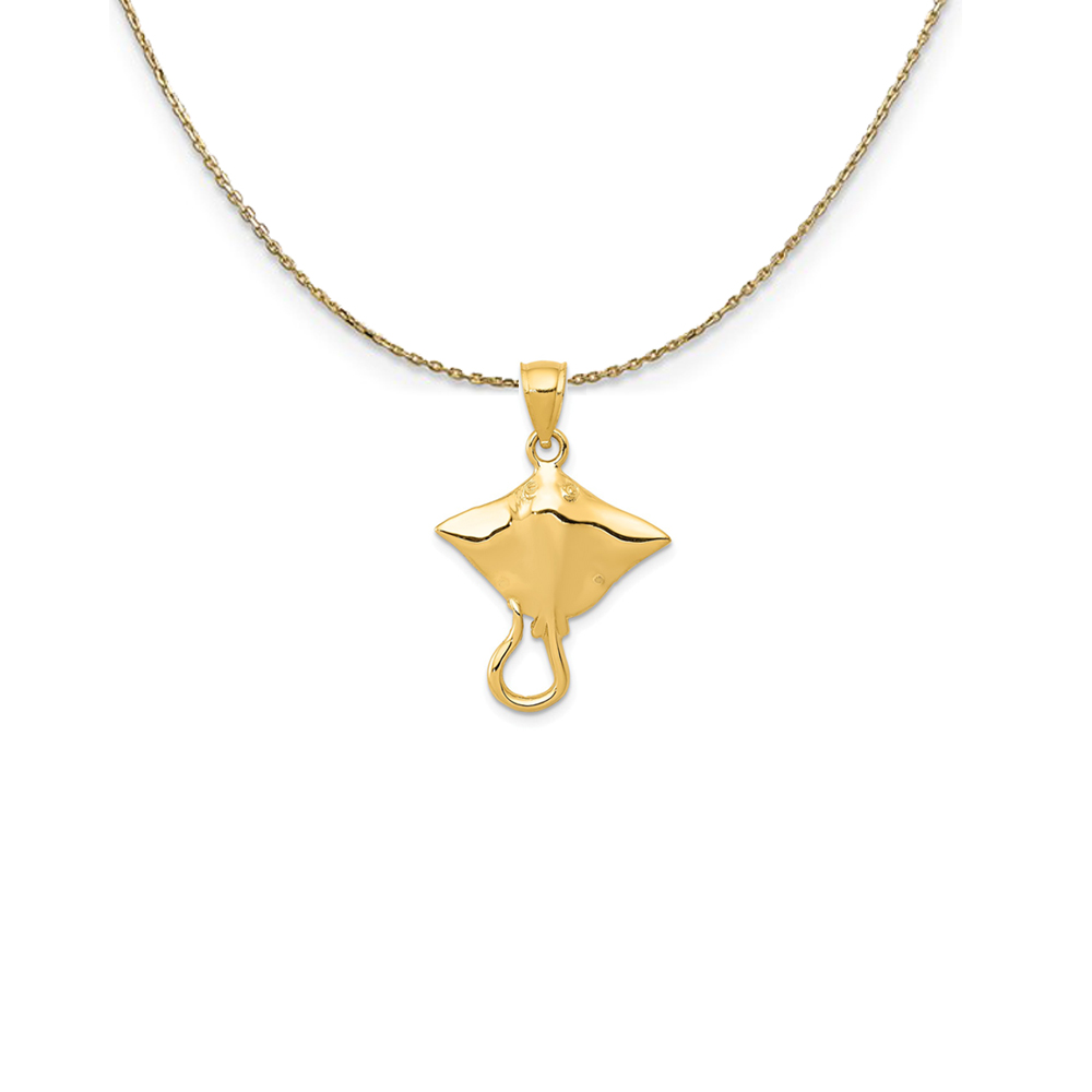 14k Yellow Gold Stingray Necklace