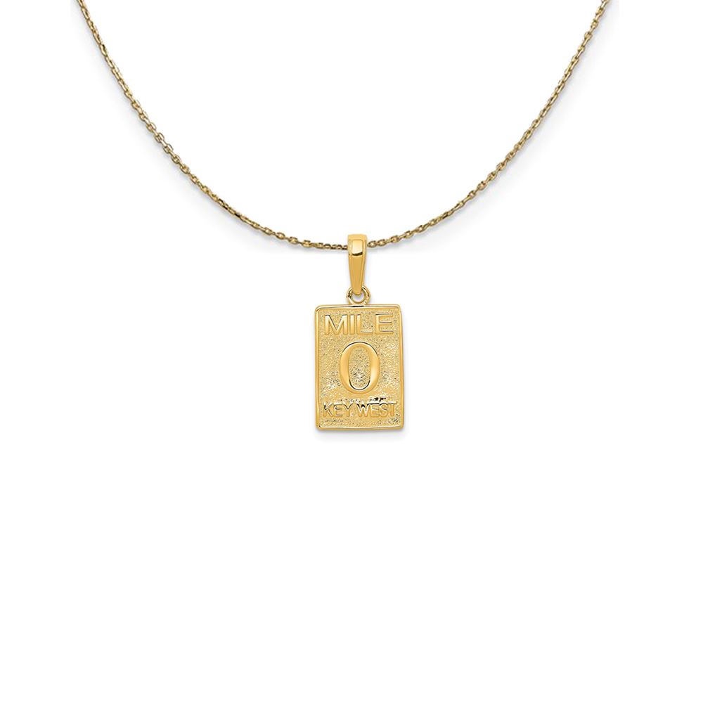 14k Yellow Gold Key West Mile Marker Necklace