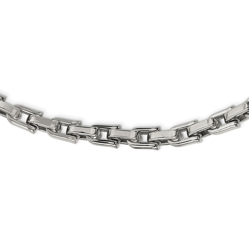 Men&#039;s Stainless Steel Polished Shackle Link Necklace