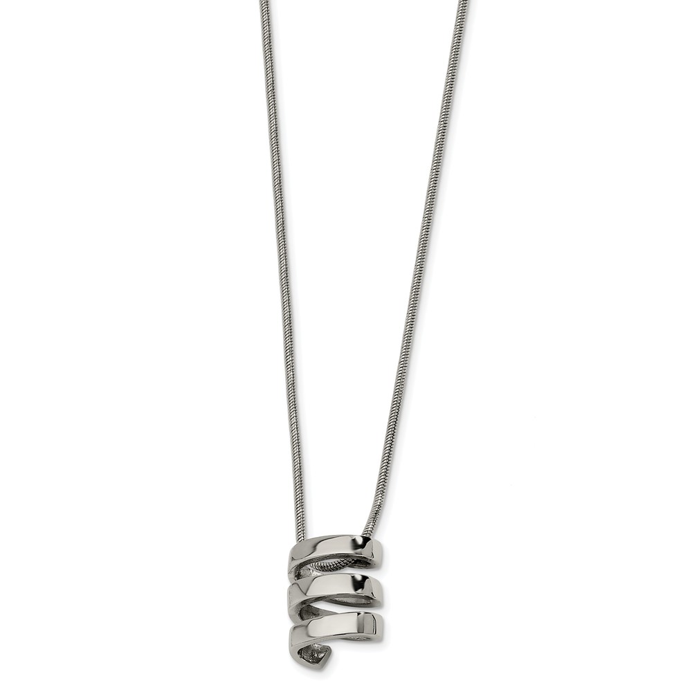 Women's Stainless Steel Spiral Necklace