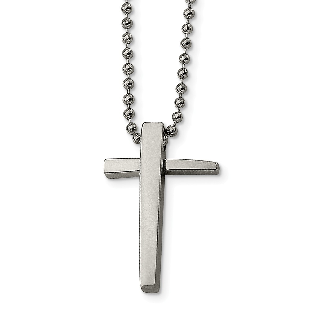 Stainless Steel Polished Cross Necklace