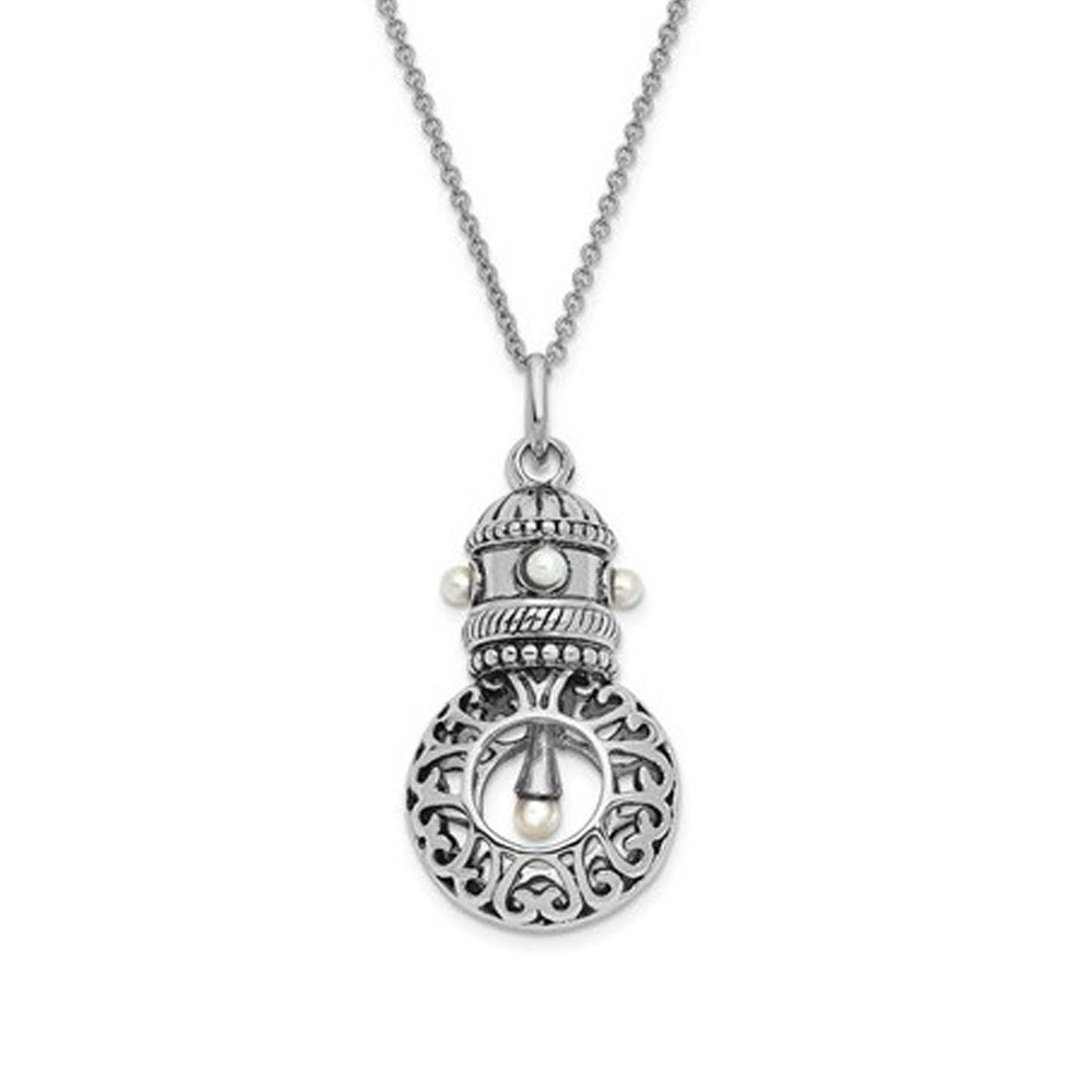 Sterling Silver & Freshwater Cultured Pearls of Wisdom Necklace