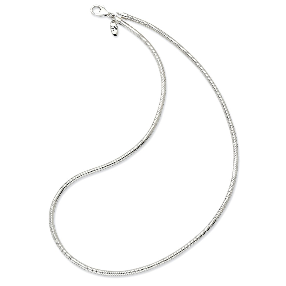 Artisan Snake 3mm Necklace in Sterling Silver for 4mm Charms