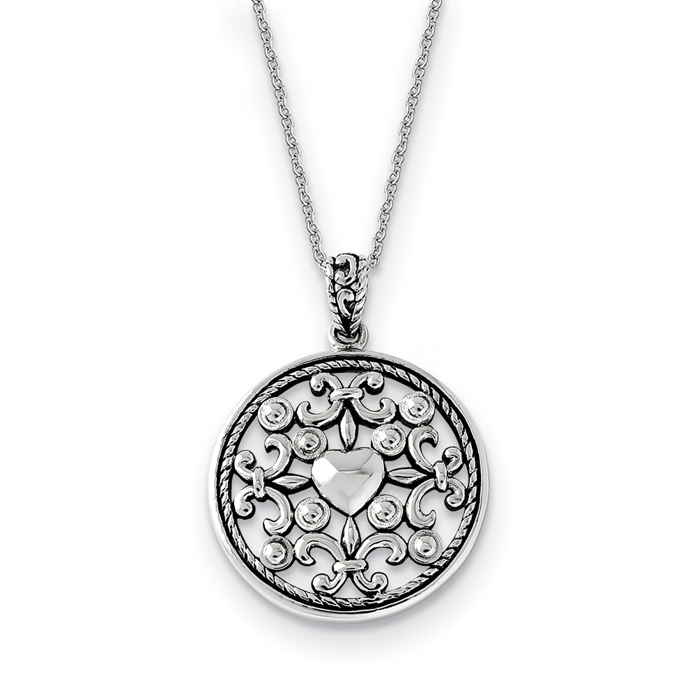 Rhodium Plated Sterling Silver A Friend for All Seasons Necklace