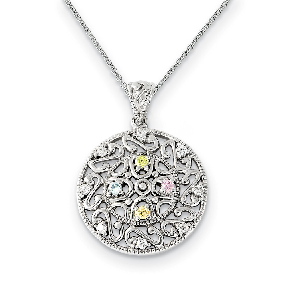 Rhodium Plated Sterling Silver & CZ Bliss Necklace