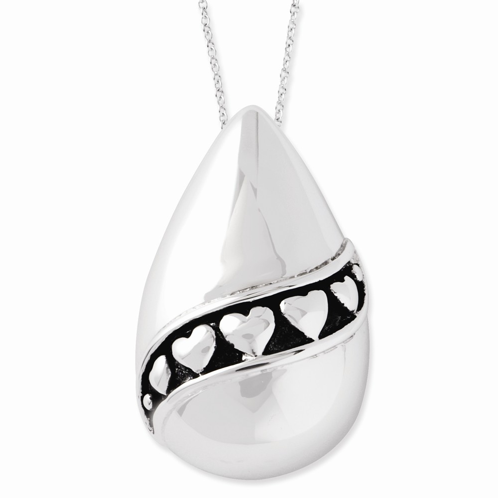 Rhodium Plated Sterling Silver Remembrance of Love Necklace