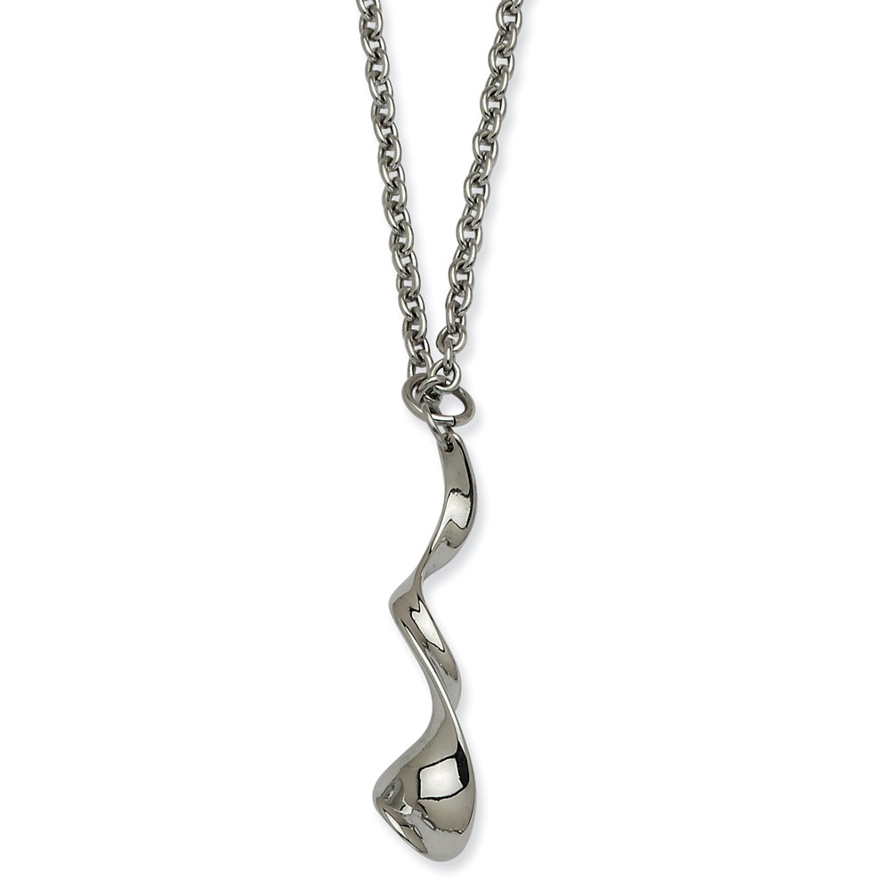 Stainless Steel Fancy Swirl Adjustable Necklace