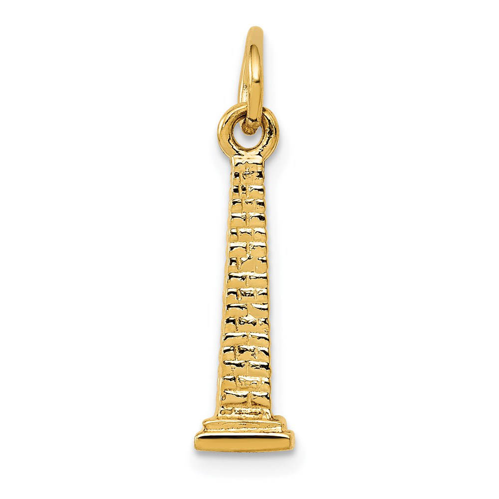 14k Yellow Gold 3D Washington Monument Pendant