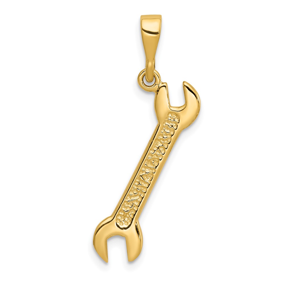 14k Yellow Gold Wrench Pendant