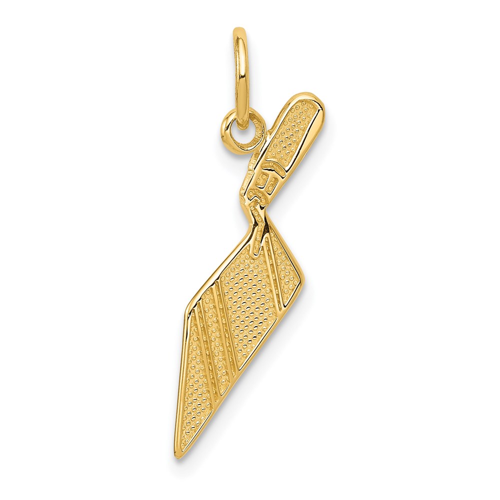 14k Yellow Gold Textured Brick Trowel Charm