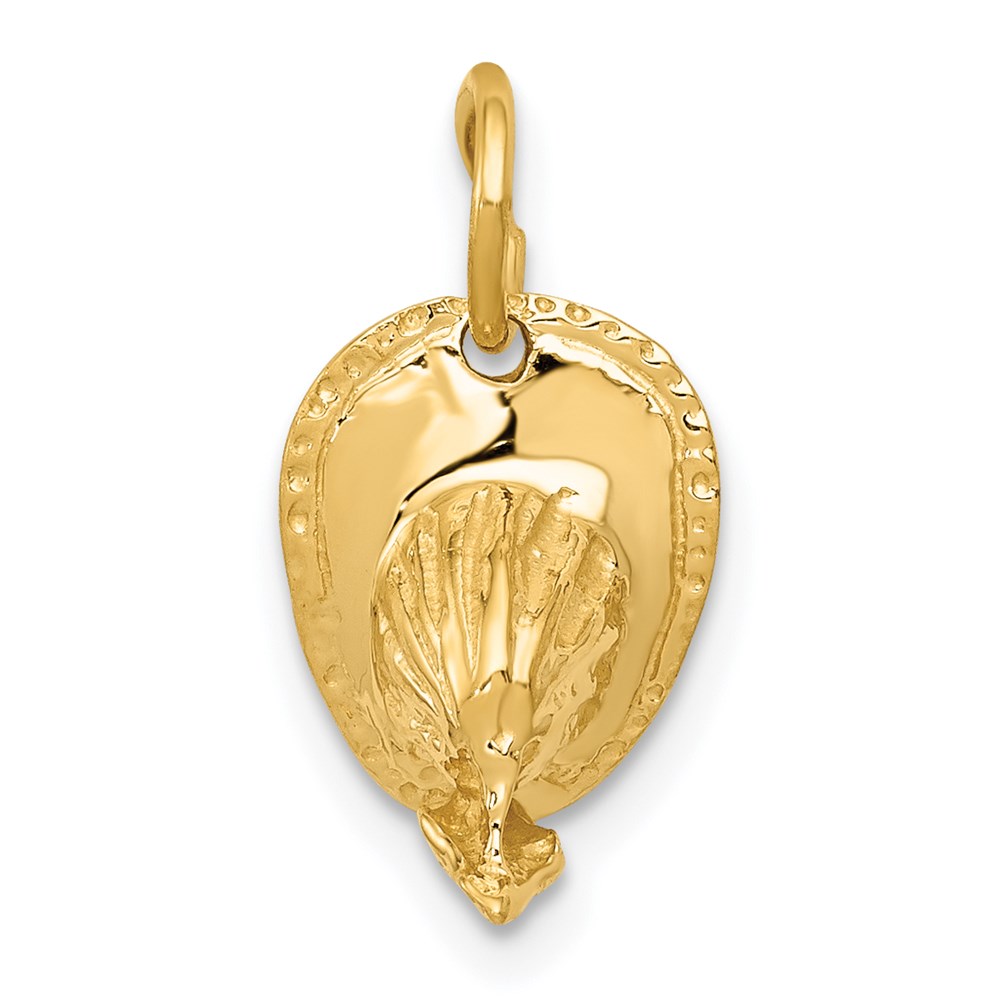 14k Yellow Gold 3D Fireman's Hat Charm