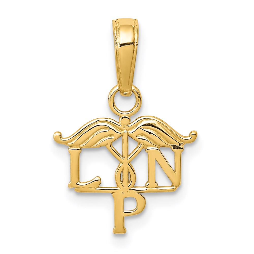 14k Yellow Gold LPN Symbol Pendant