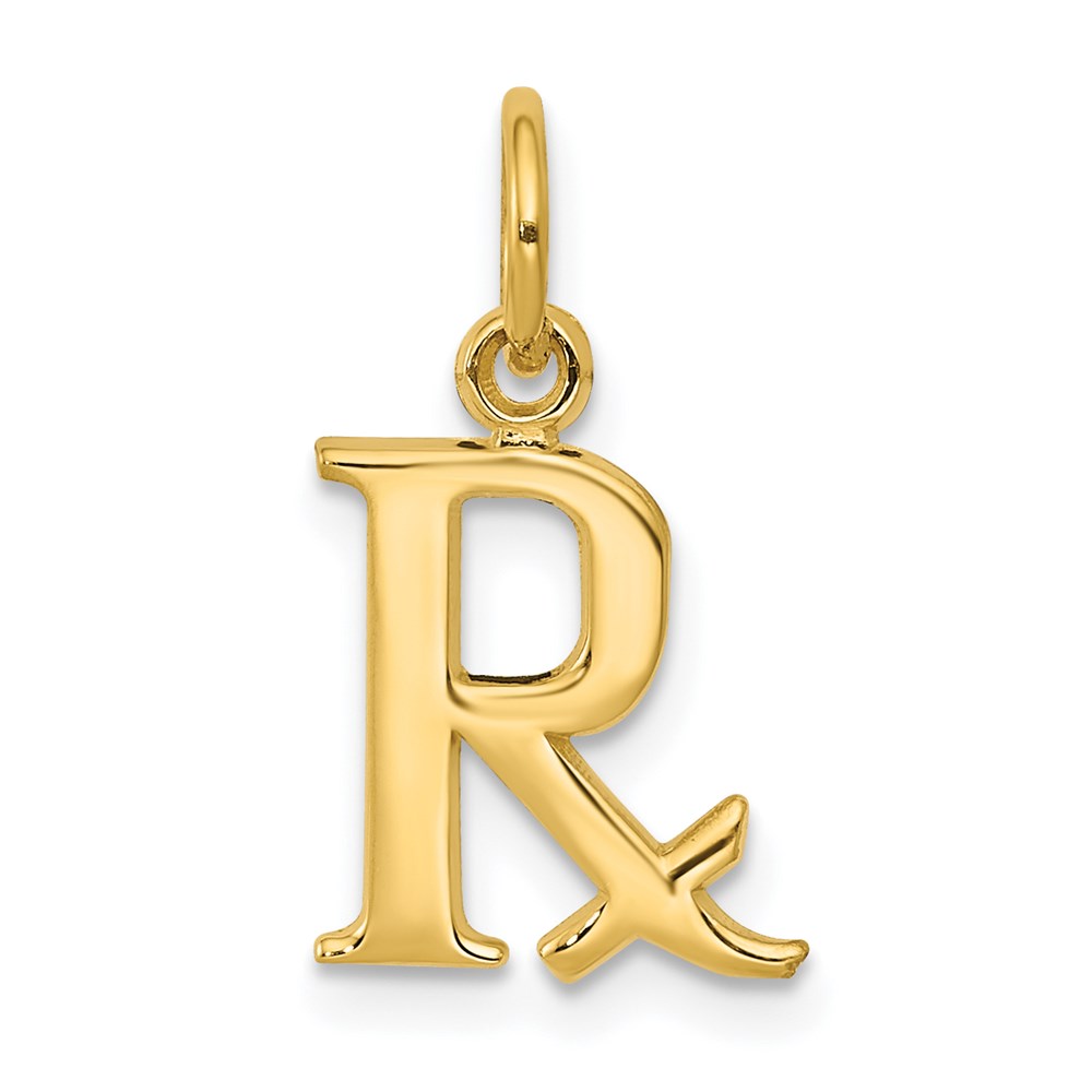 14k Yellow Gold Prescription Symbol RX Charm