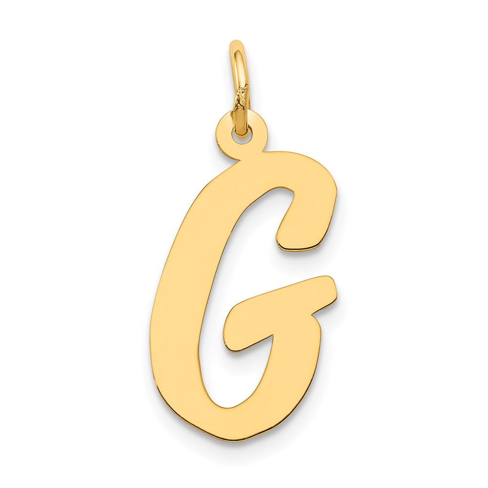 14k Yellow Gold Madison Collection LG Classic Script Initial G Pendant