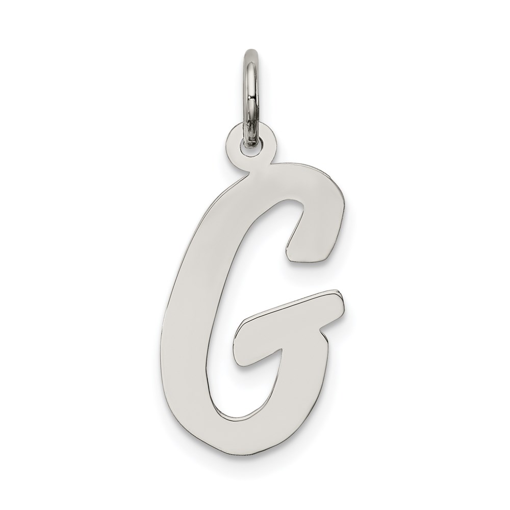 Sterling Silver Madison Collection LG Classic Script Initial G Pendant
