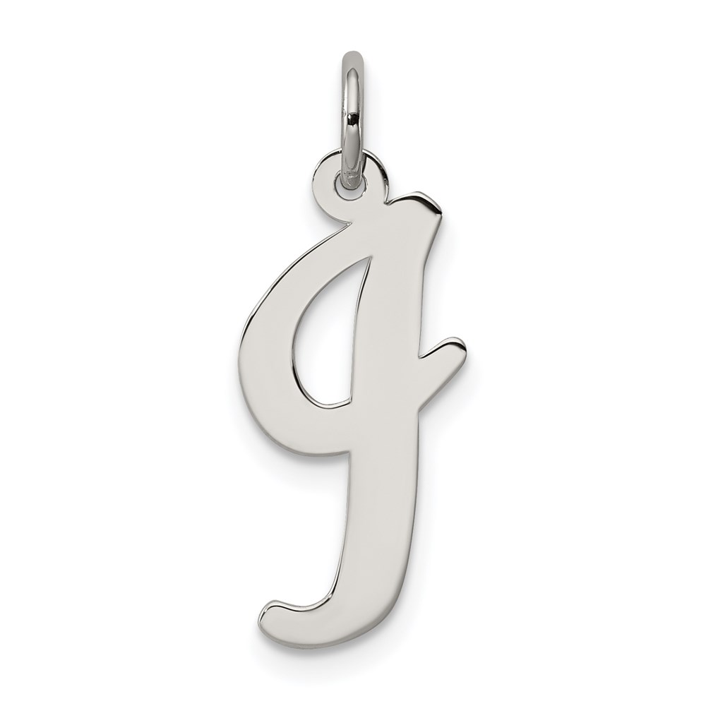 Sterling Silver Madison Collection LG Classic Script Initial I Pendant