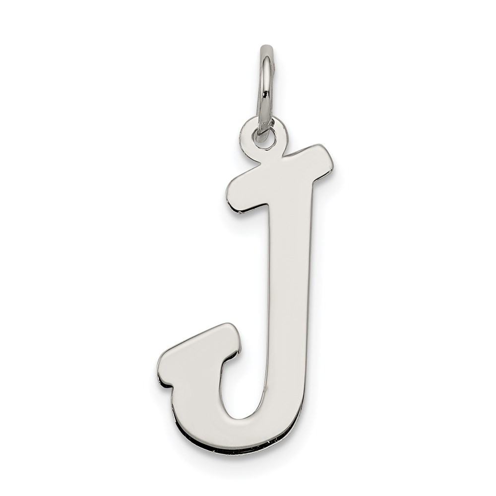 Sterling Silver Madison Collection LG Classic Script Initial J Pendant