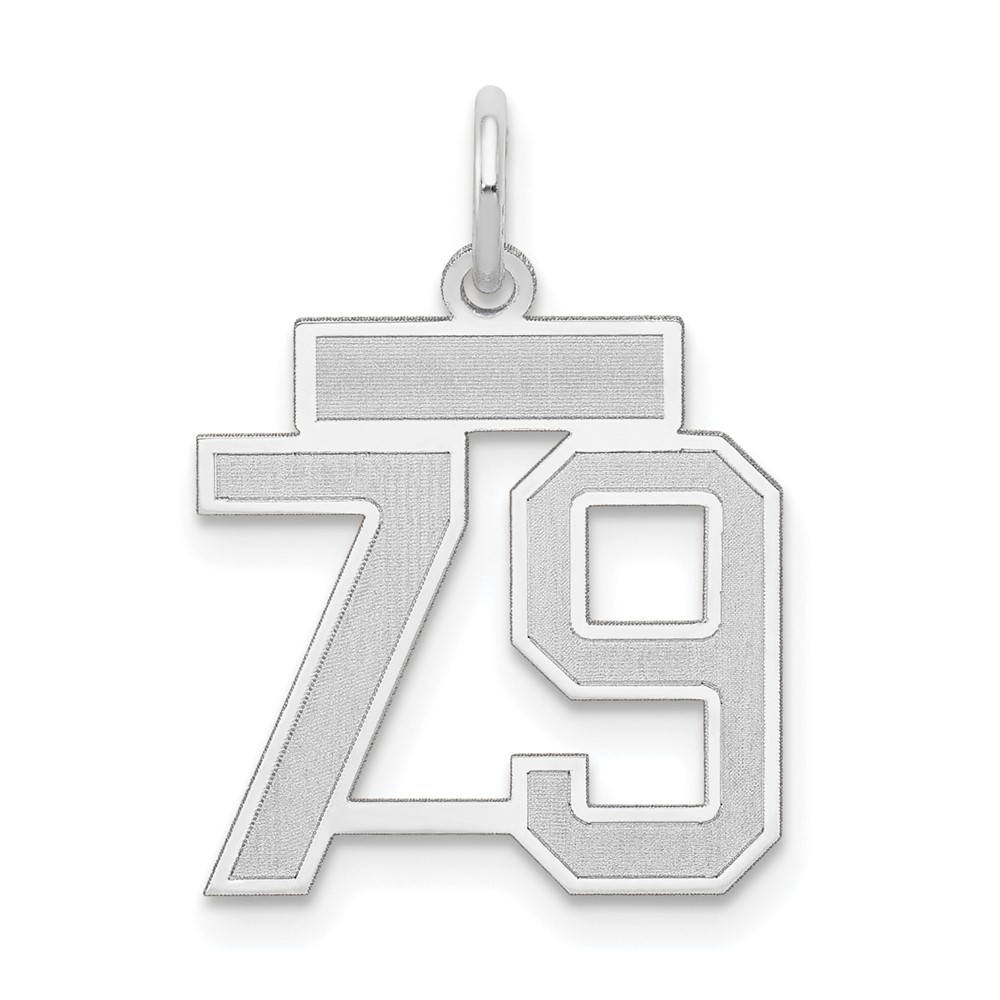 14k White Gold, Jersey Collection, Number 79 Pendant