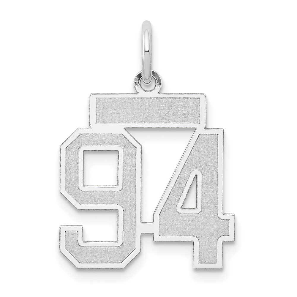 14k White Gold, Jersey Collection, Number 94 Pendant