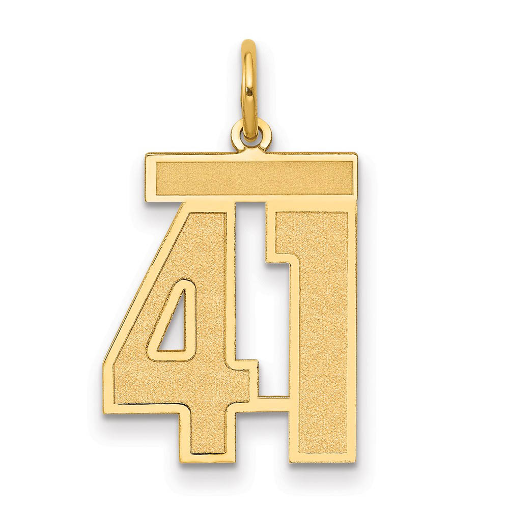 14k Yellow Gold, Jersey Collection, Number 41 Pendant