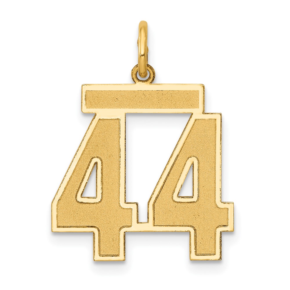 14k Yellow Gold, Jersey Collection, Number 44 Pendant