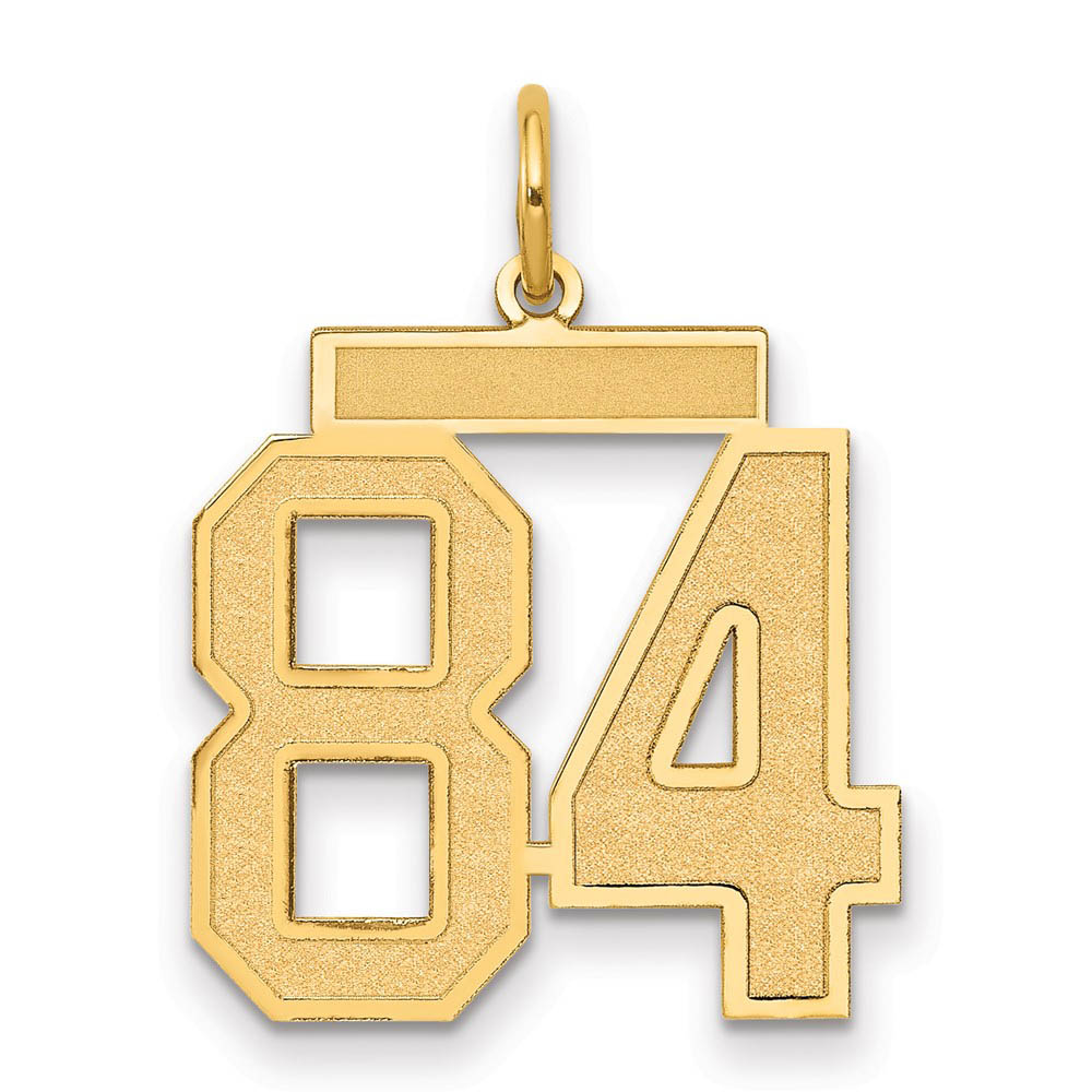 14k Yellow Gold, Jersey Collection, Number 84 Pendant