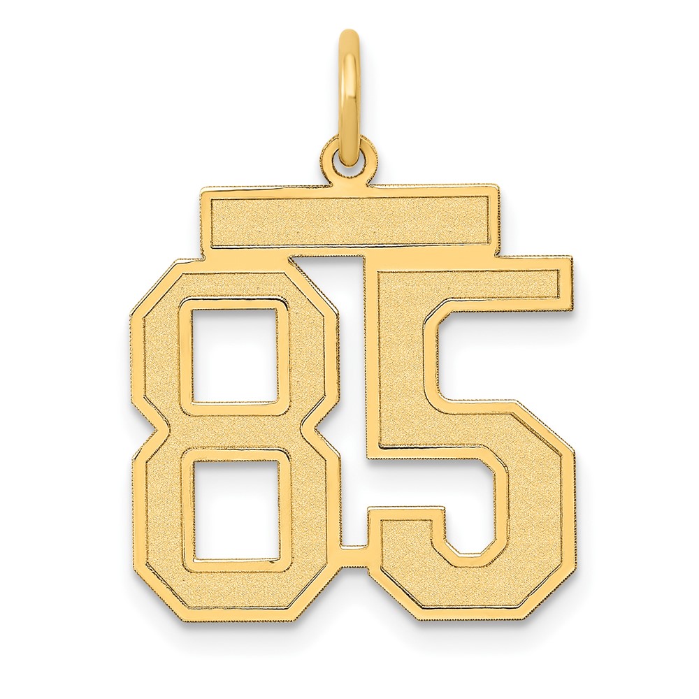 14k Yellow Gold, Jersey Collection, Number 85 Pendant