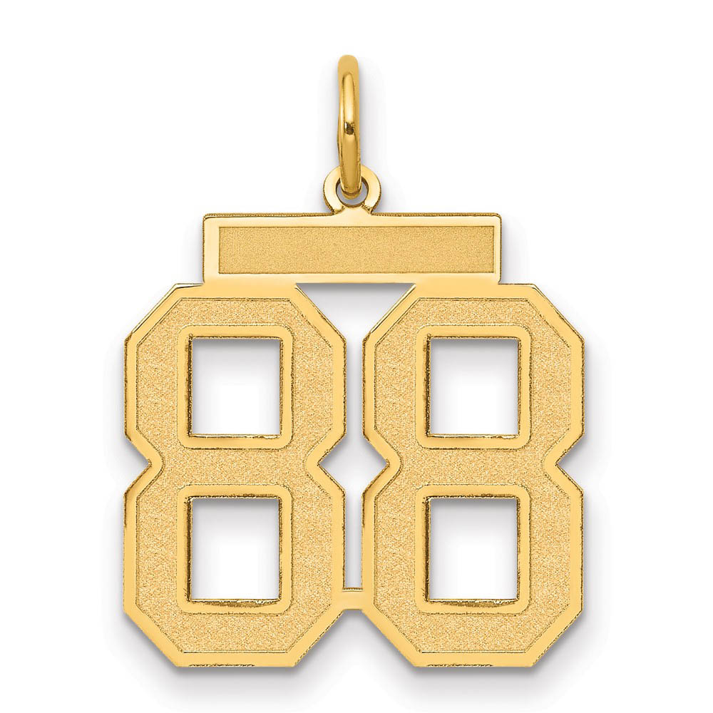 14k Yellow Gold, Jersey Collection, Number 88 Pendant