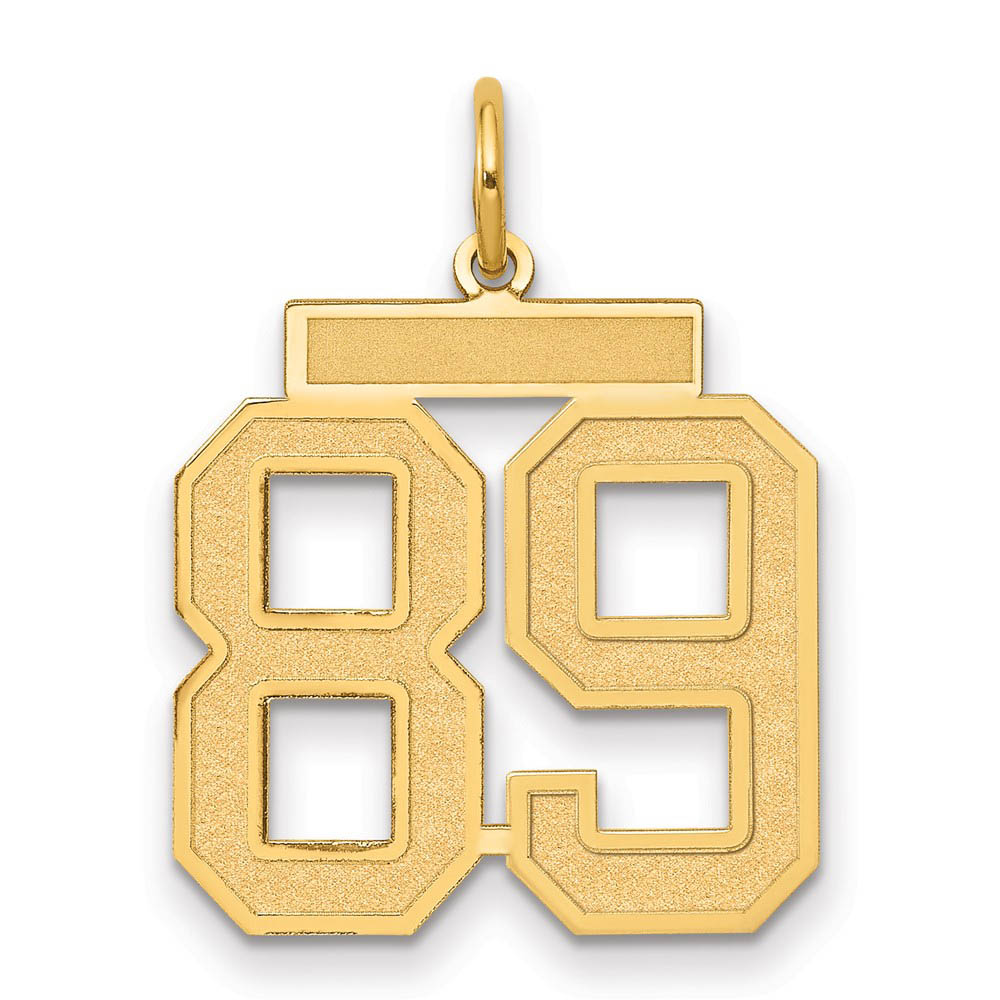 14k Yellow Gold, Jersey Collection, Number 89 Pendant