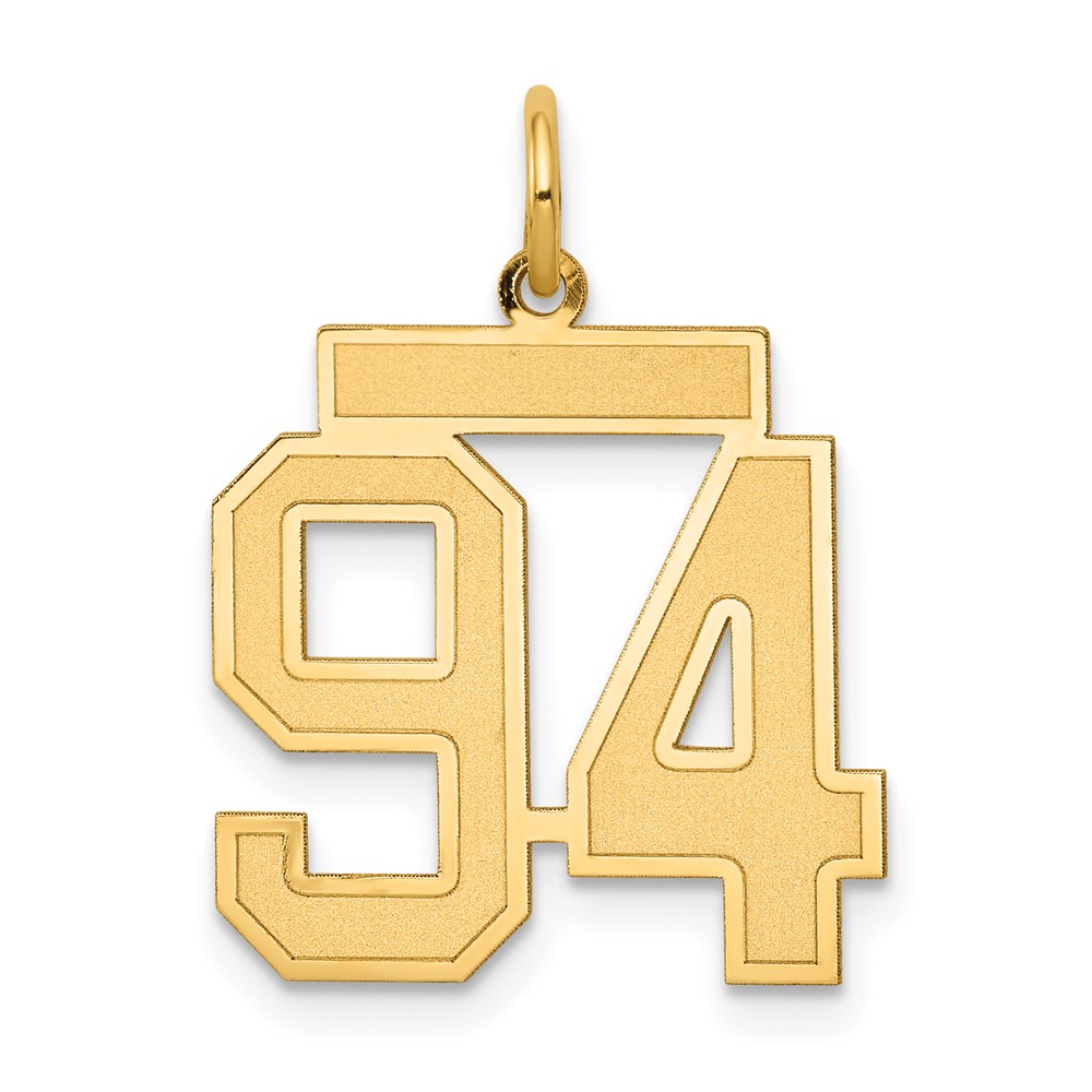 14k Yellow Gold, Jersey Collection, Number 94 Pendant