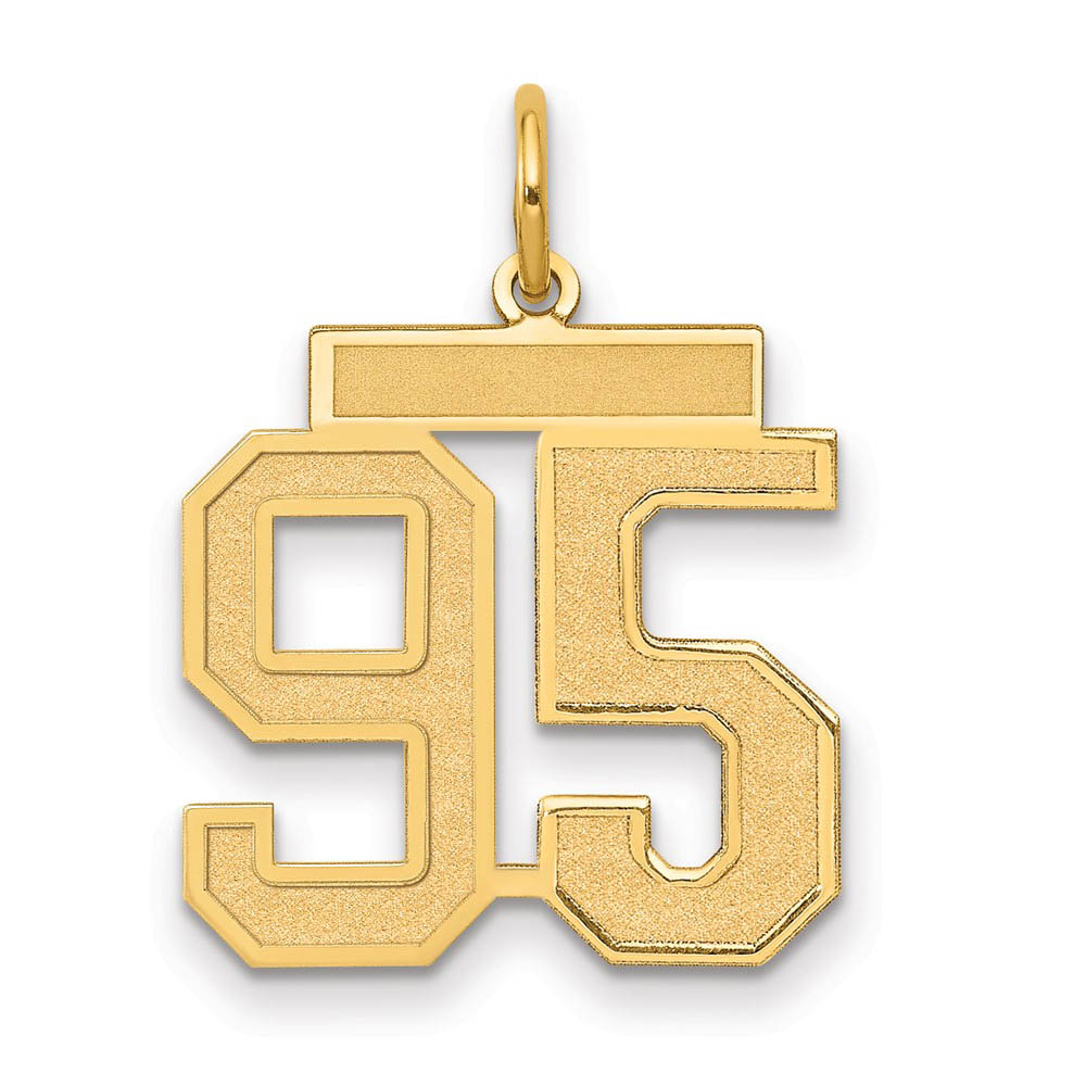 14k Yellow Gold, Jersey Collection, Number 95 Pendant