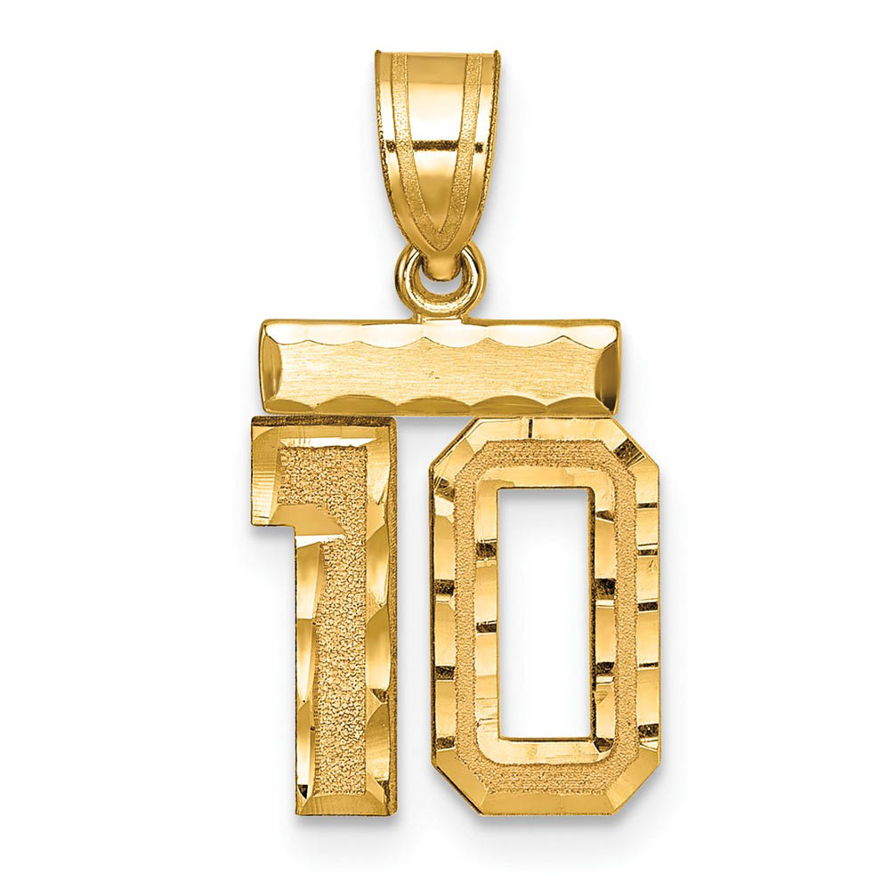 14k Yellow Gold, Varsity Collection, D/C Pendant Number 10