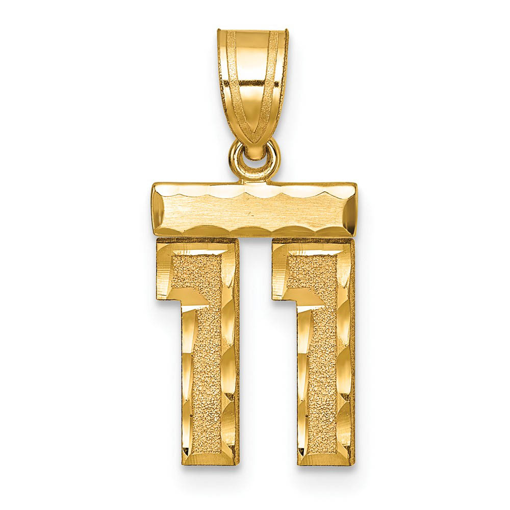 14k Yellow Gold, Varsity Collection, D/C Pendant Number 11